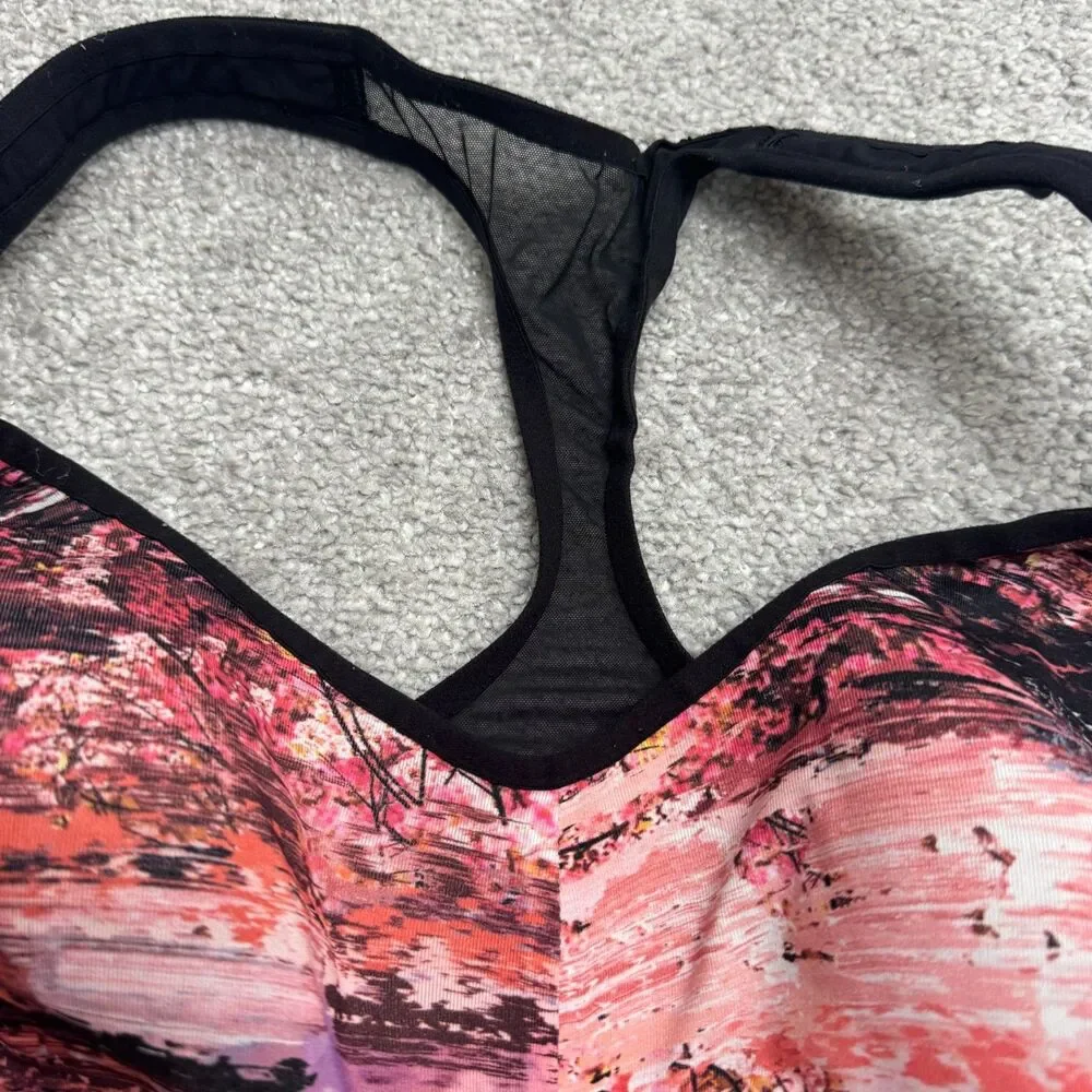 Lululemon Energy Blooming Pixie Abstract Padded Sports Bra Womens 8 Racerback